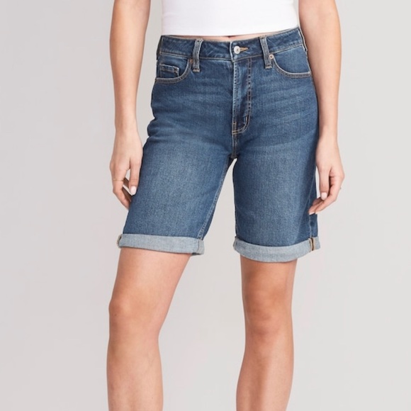 Old Navy Pants - Old Navy High Rise Bermuda Blue Denim Shorts 0 (XS)